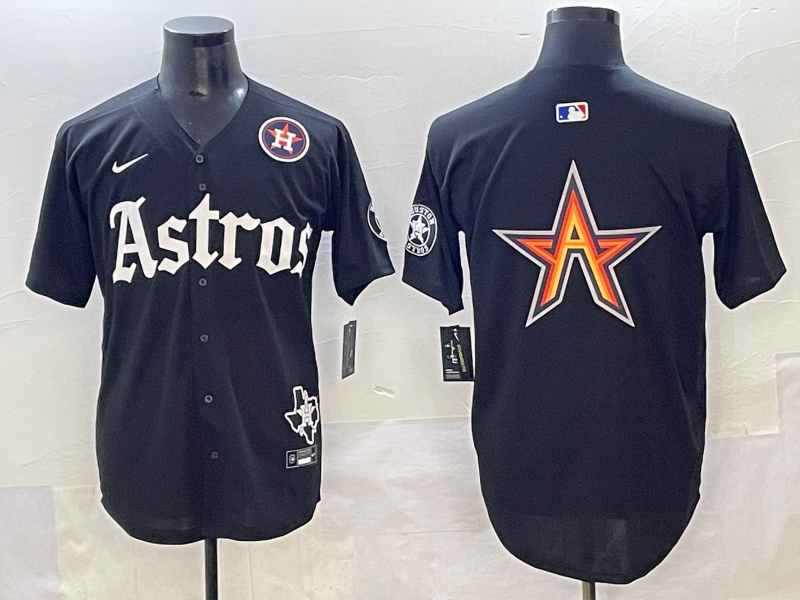 Men Houston Astros blank black MLB Nike 2025 jersey style  18